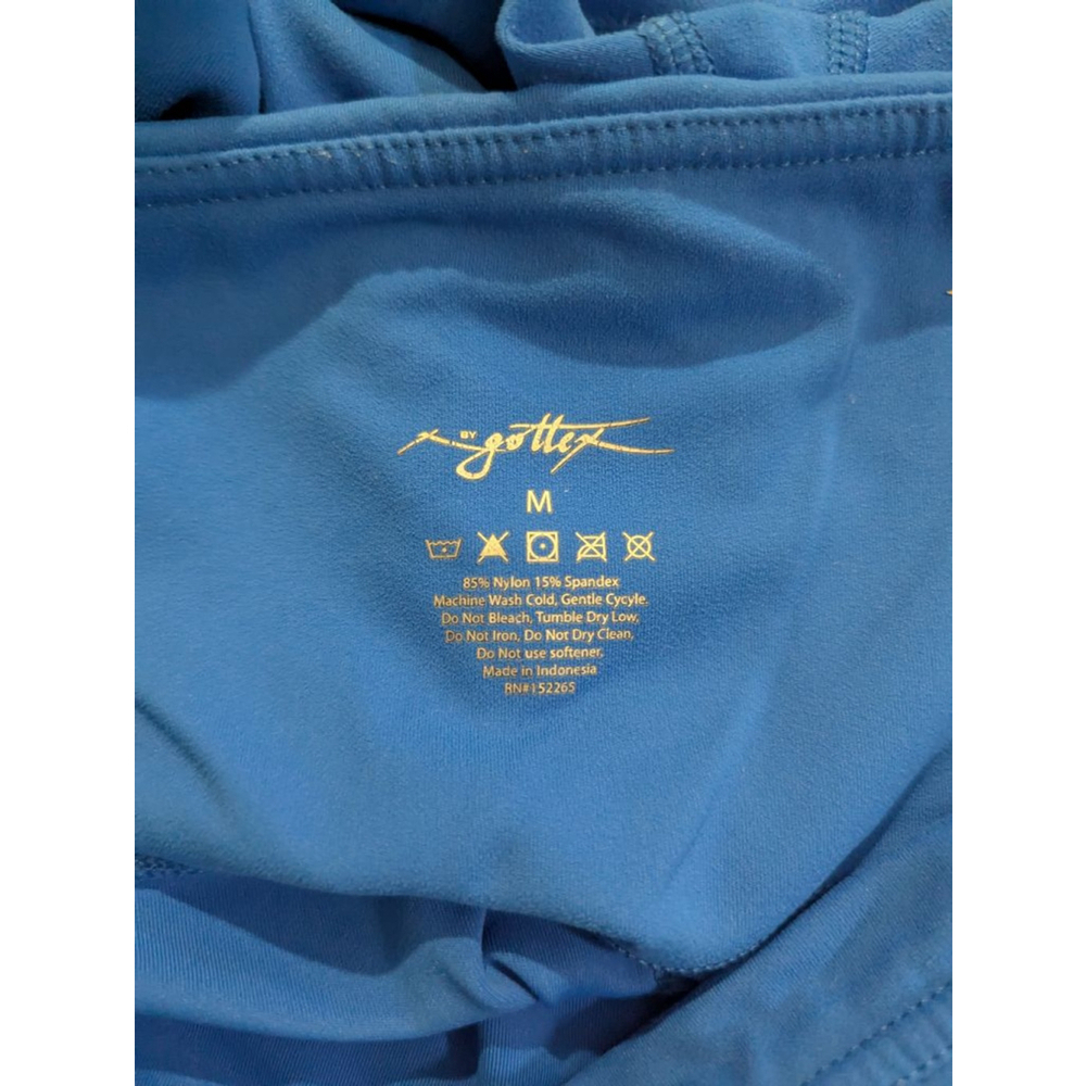 X by Gottex Blue Crop Leggings Medium - Picture 3 of 9